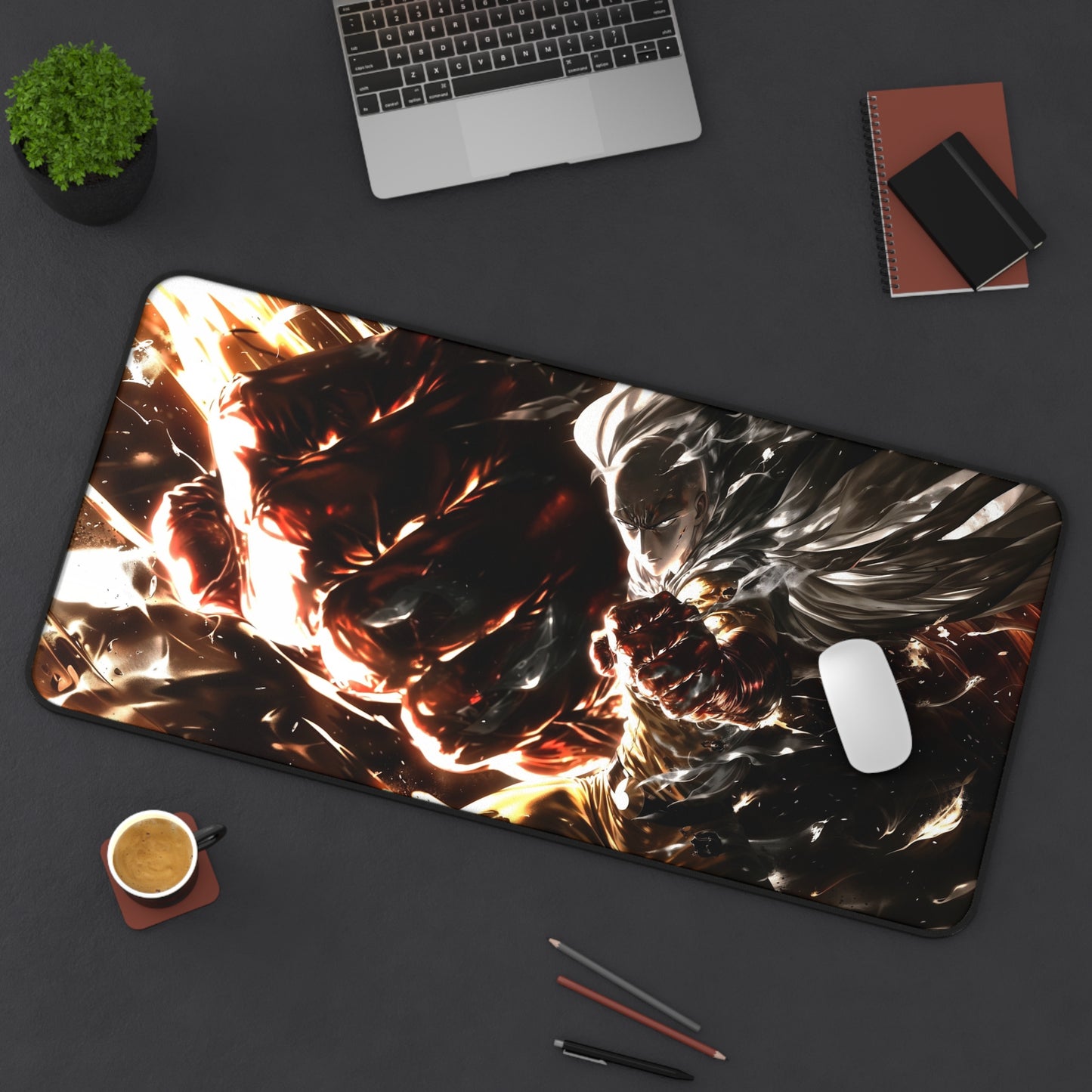Saitama Desk Mat — One Punch Man Mouse Pad