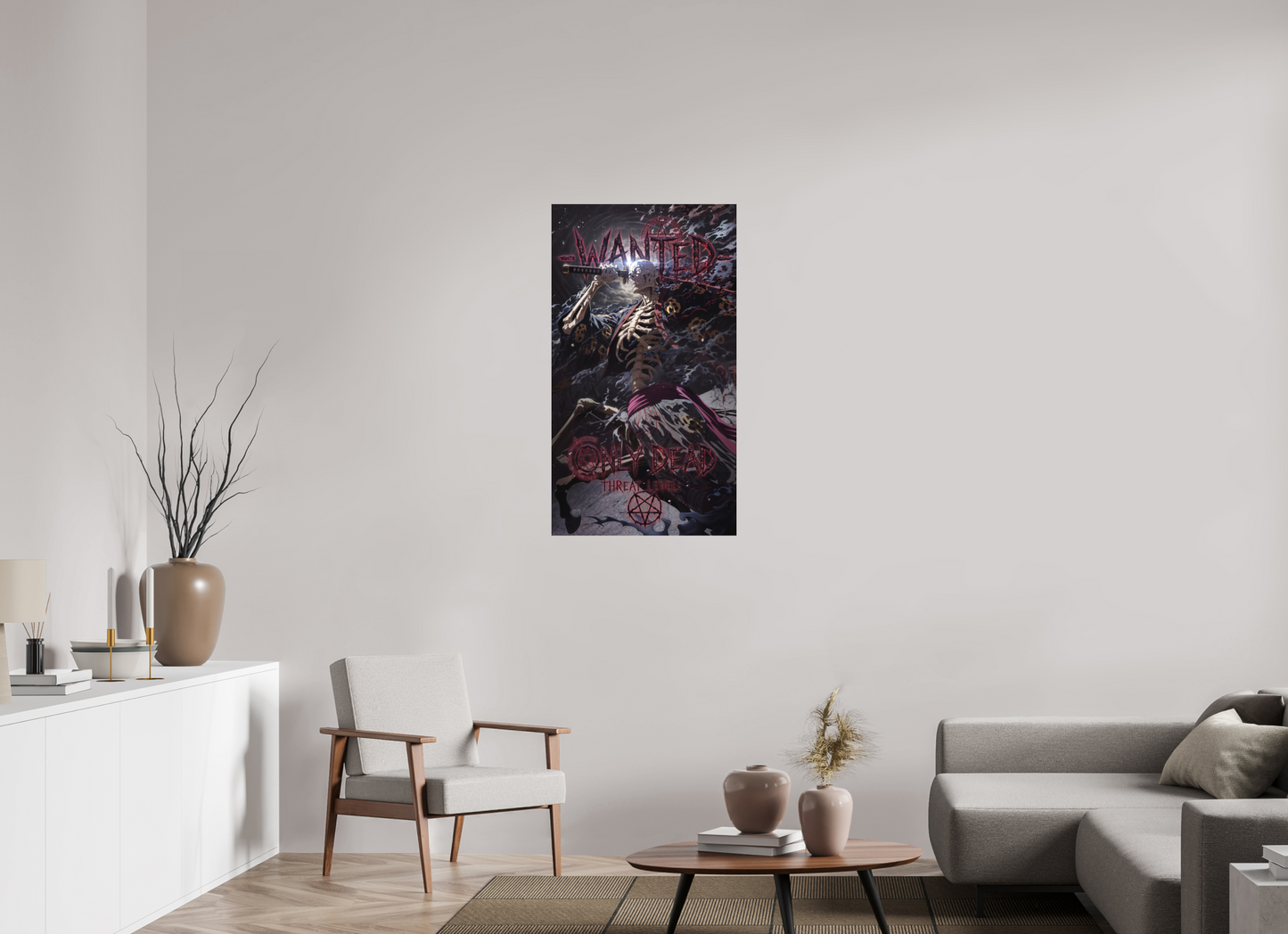 60 x 107,5 cm, METAL PRINT WANTED - SAINT NUSGURO