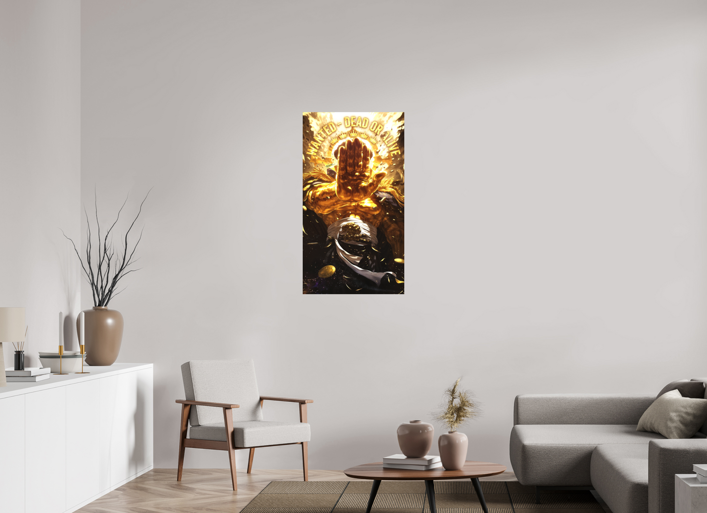 60 x 107,5 cm, METAL PRINT WANTED - SENGOKU