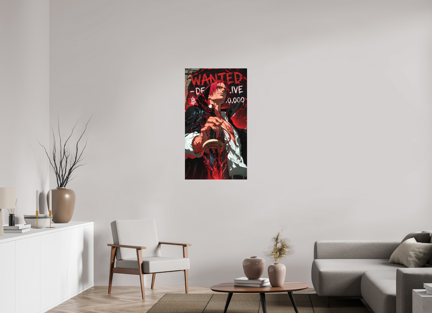 60 x 107,5 cm, METAL PRINT WANTED - SHANKS