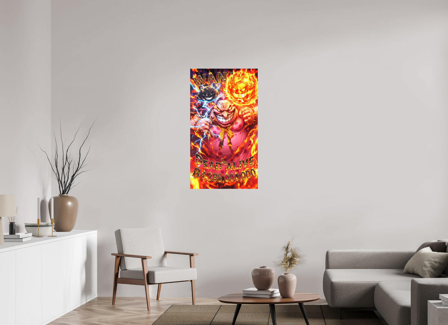 63 x 112 cm, METAL PRINT WANTED - CHARLOTTE 'BIG MOM' LINLIN