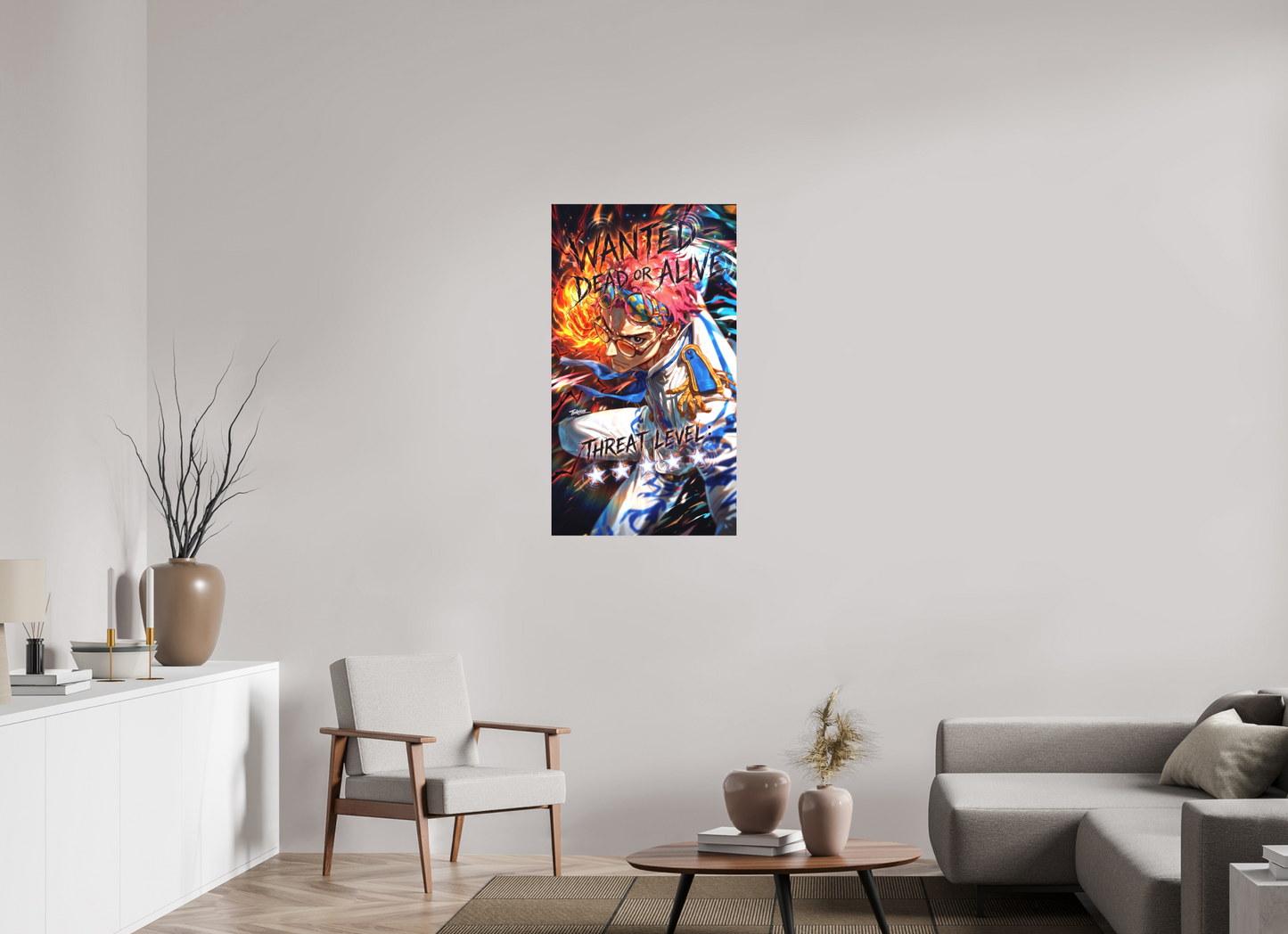 60 x 107,5 cm, METAL PRINT WANTED - KOBY
