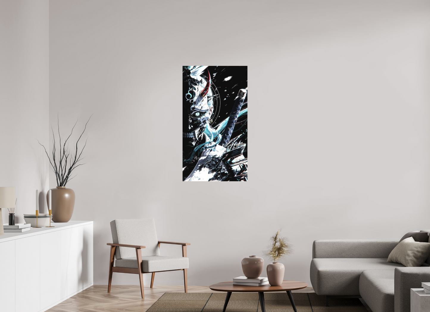 63 x 112 cm, METAL PRINT MASQUERADE - YAMATO