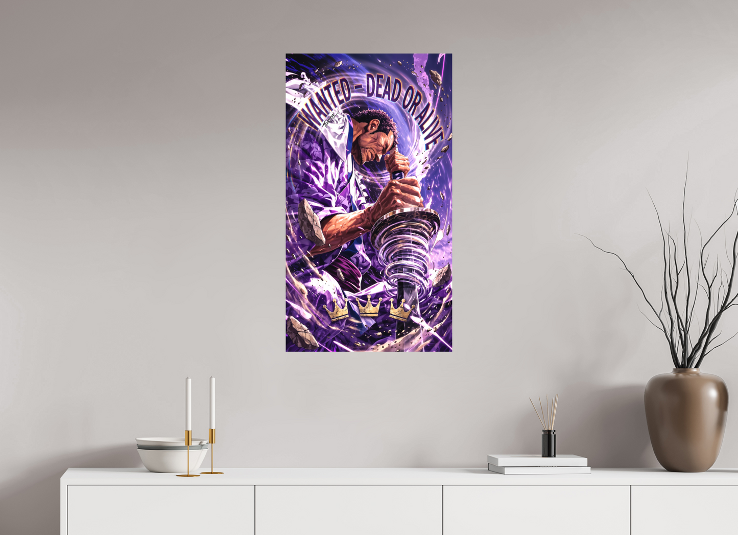 50 x 89,6 cm, METAL PRINT WANTED - ISSHO 'FUJITORA'