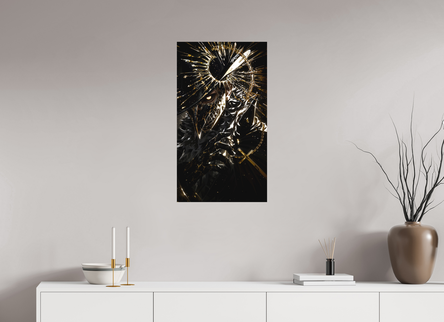 45 x 80 cm, METAL PRINT MASQUERADE - MIHAWK