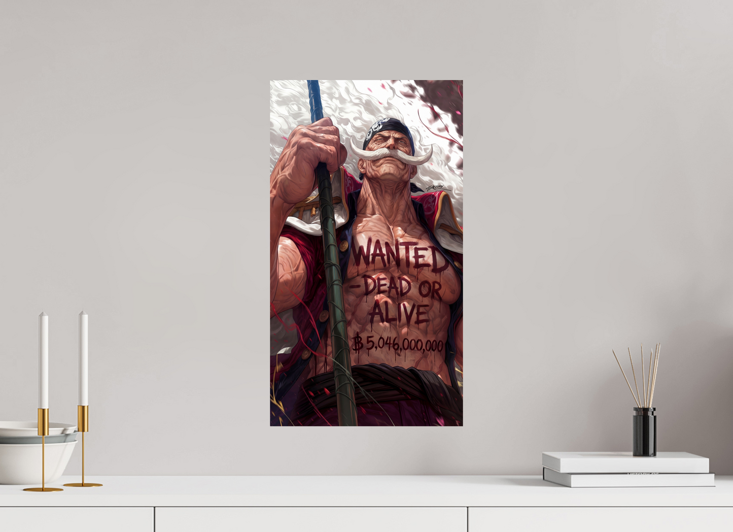 30 x 53,8 cm, PAPER PRINT WANTED - WHITEBEARD