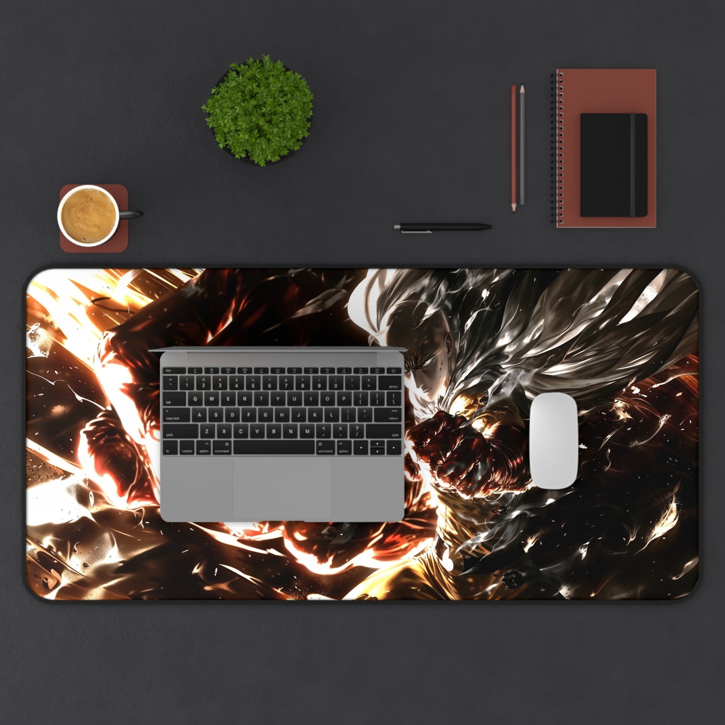 Saitama Desk Mat — One Punch Man Mouse Pad