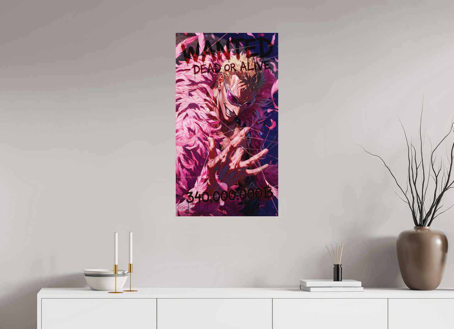 50 x 89,6 cm, METAL PRINT WANTED - DOFLAMINGO