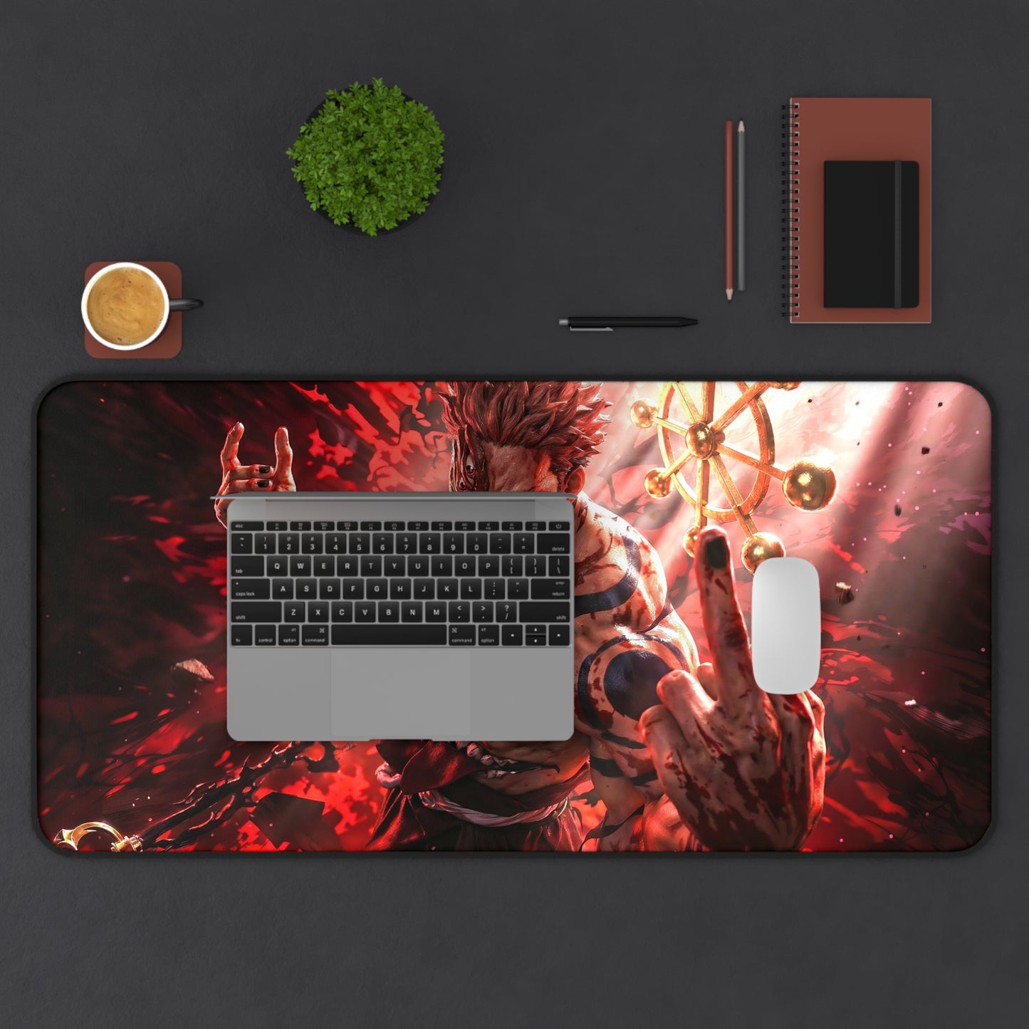 True Form Sukuna Desk Mat — Jujutsu Kaisen Gaming Mousepad