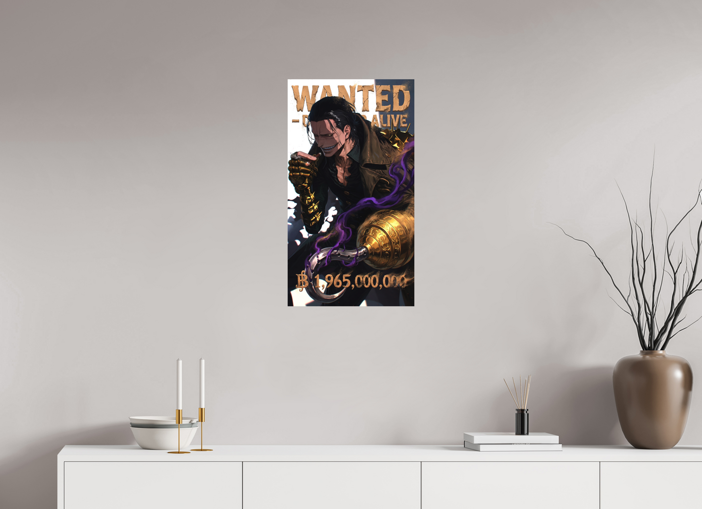 40 x 71,7 cm, METAL PRINT WANTED - SIR CROCODILE