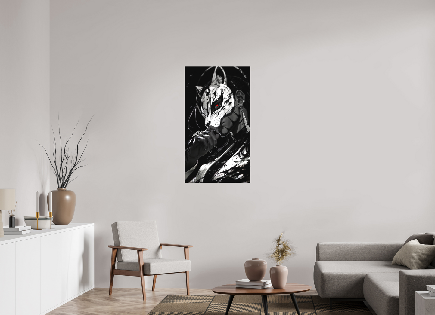 63 x 112 cm, METAL PRINT MASQUERADE - ROB LUCCI