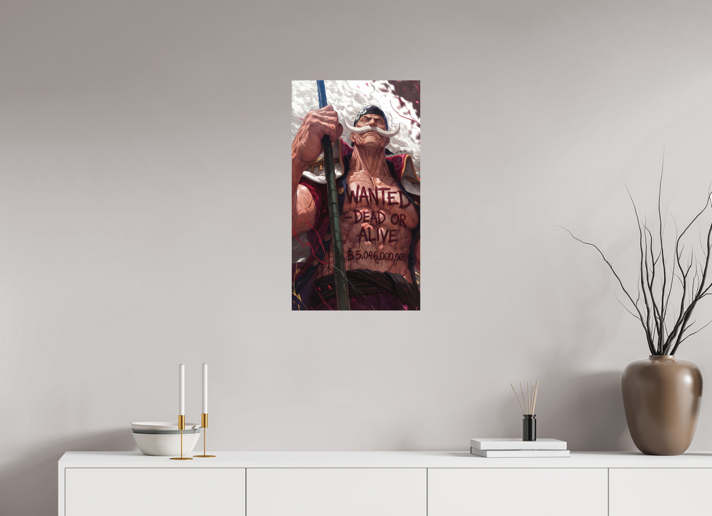 40 x 71,7 cm, METAL PRINT WANTED - WHITEBEARD