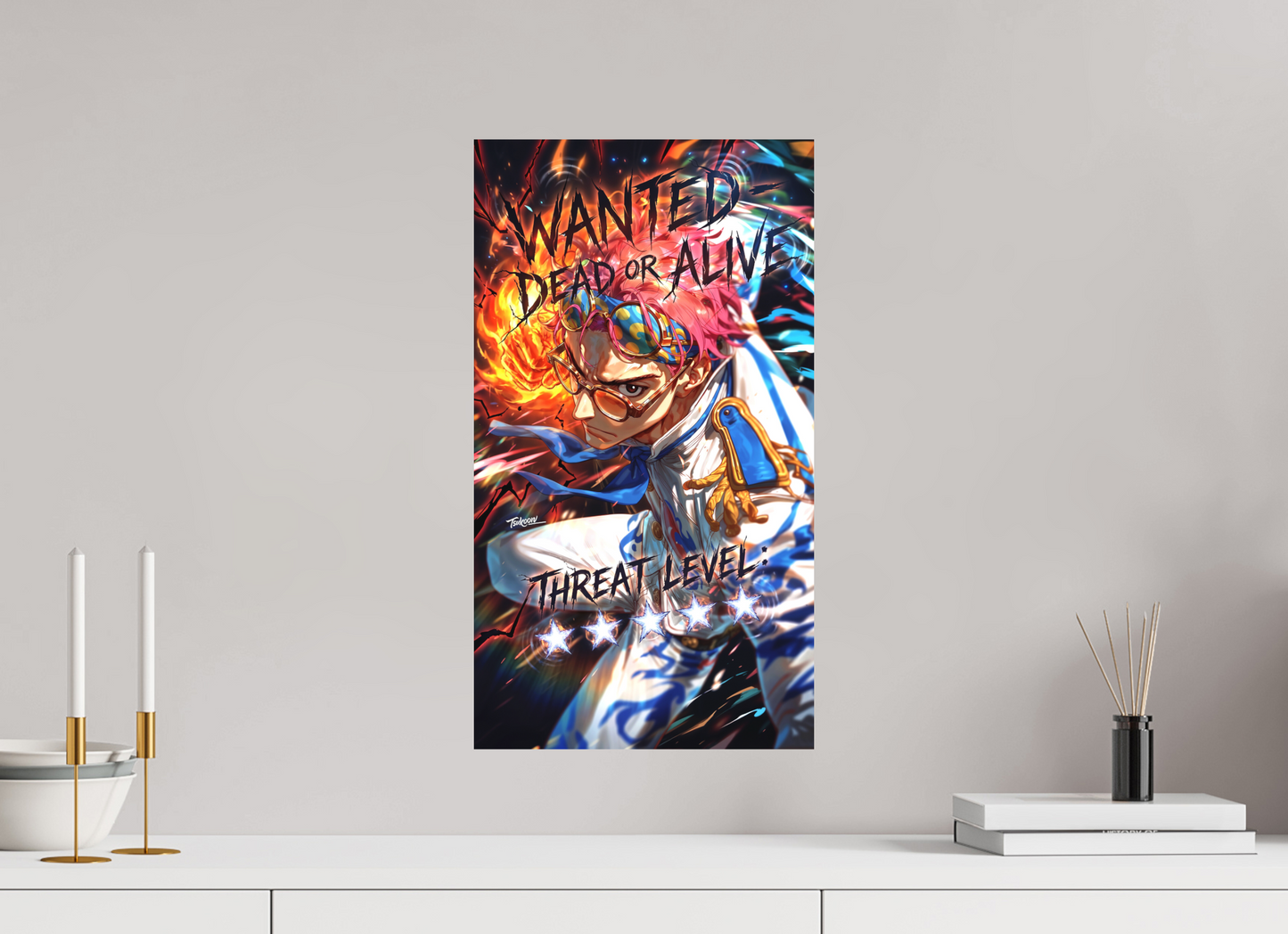 30 x 53,8 cm, METAL PRINT WANTED - KOBY