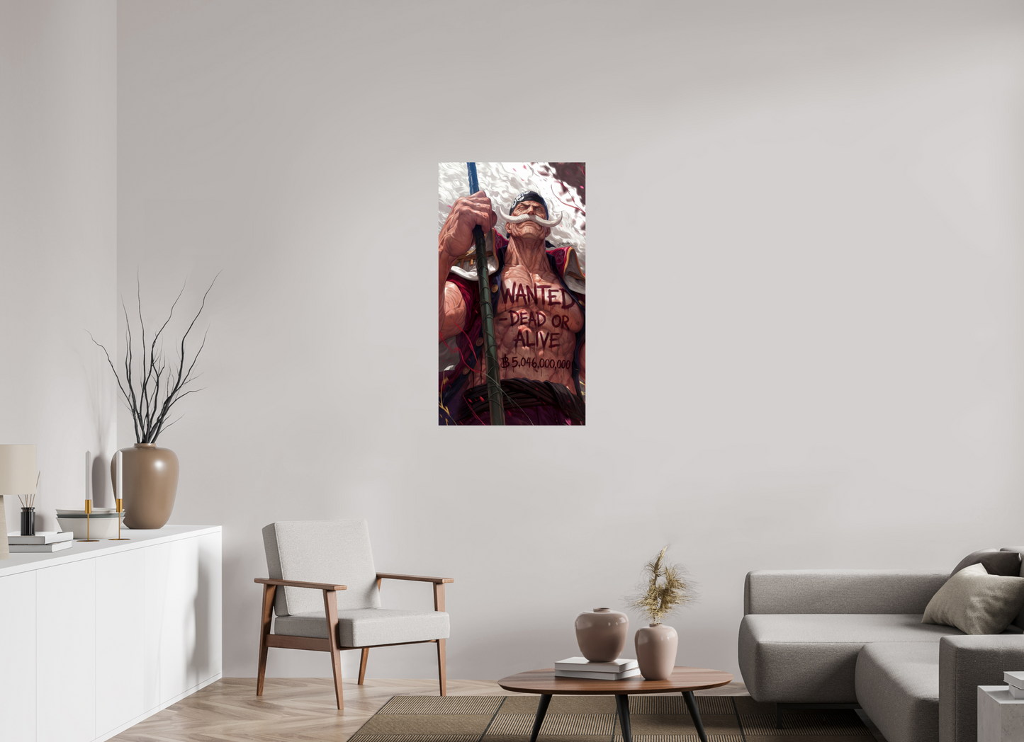 60 x 107,5 cm, PAPER PRINT WANTED - WHITEBEARD