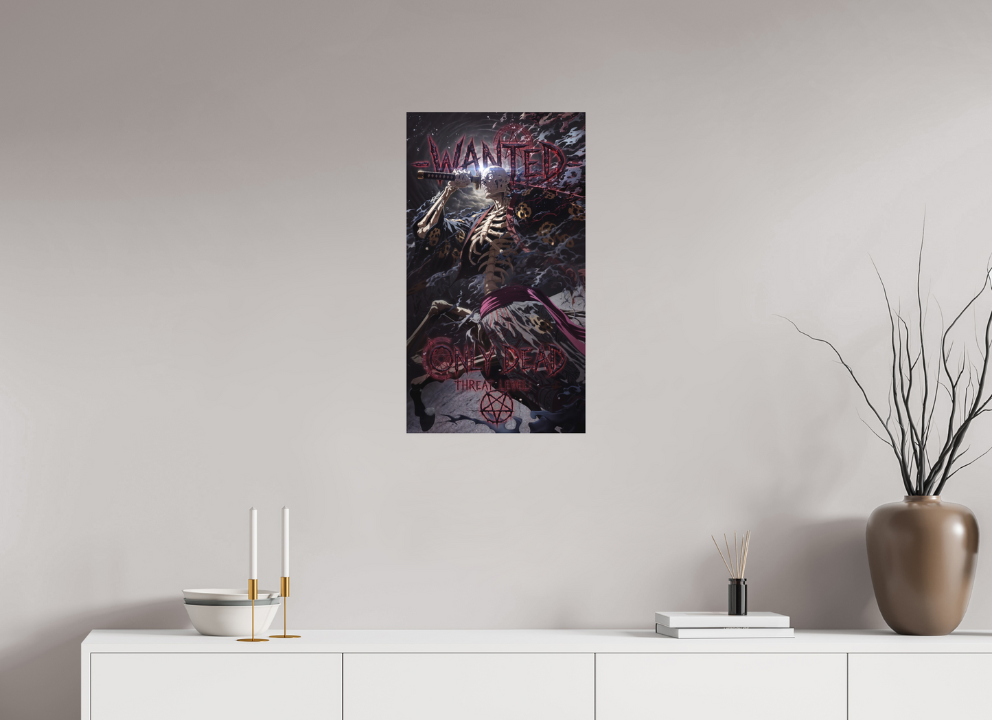 40 x 71,7 cm, METAL PRINT WANTED - SAINT NUSGURO