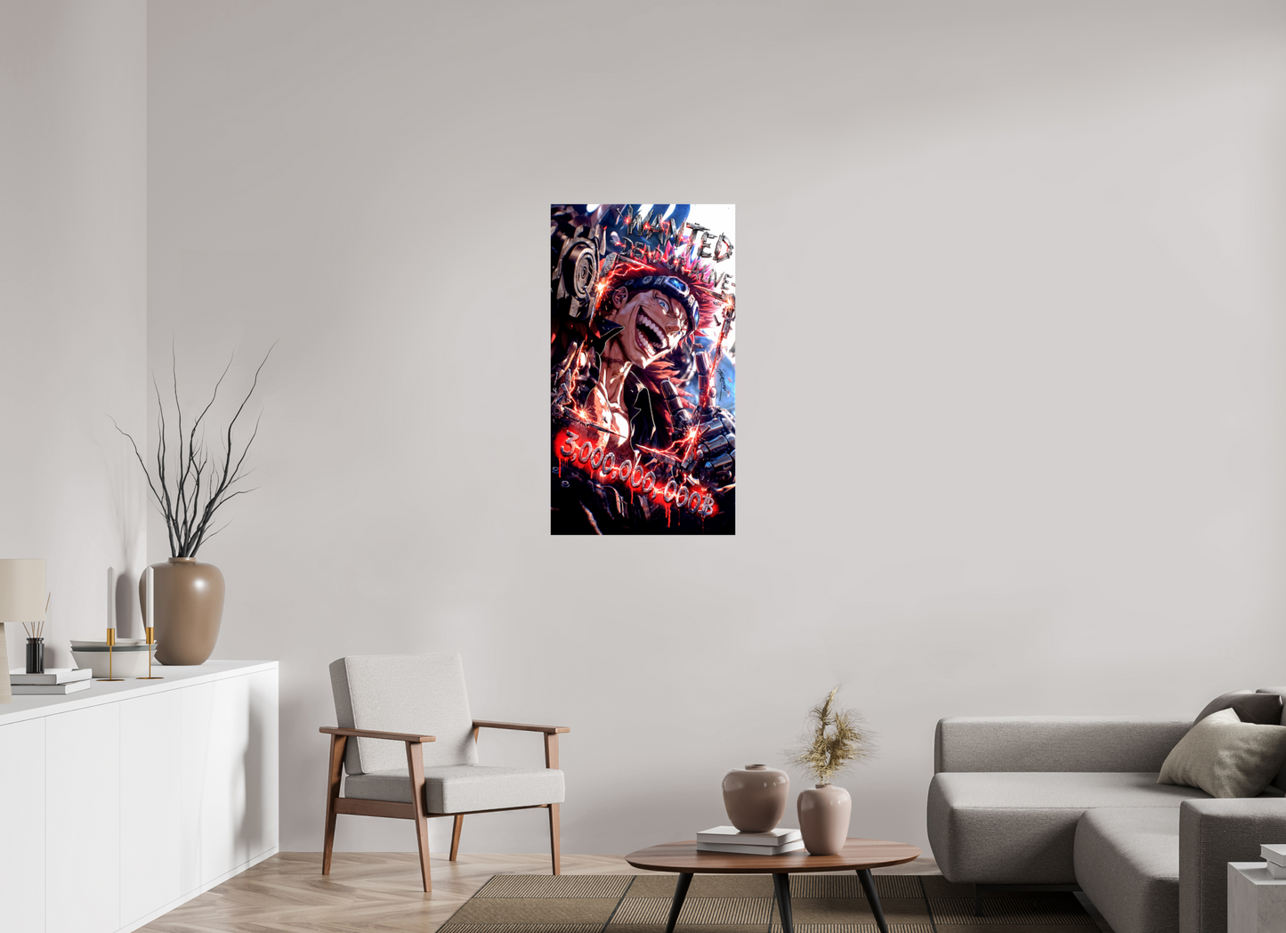 60 x 107,5 cm, PAPER PRINT WANTED - EUSTASS 'CAPTAIN' KIDD