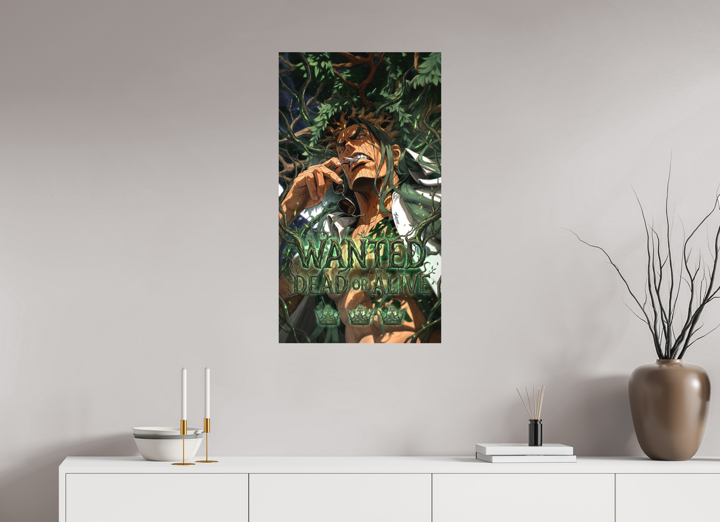 50 x 89,6 cm, METAL PRINT WANTED - AMARAKI 'RYOKYGYÛ'