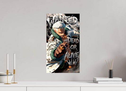 30 x 53,8 cm, PAPER PRINT WANTED - SMOKER
