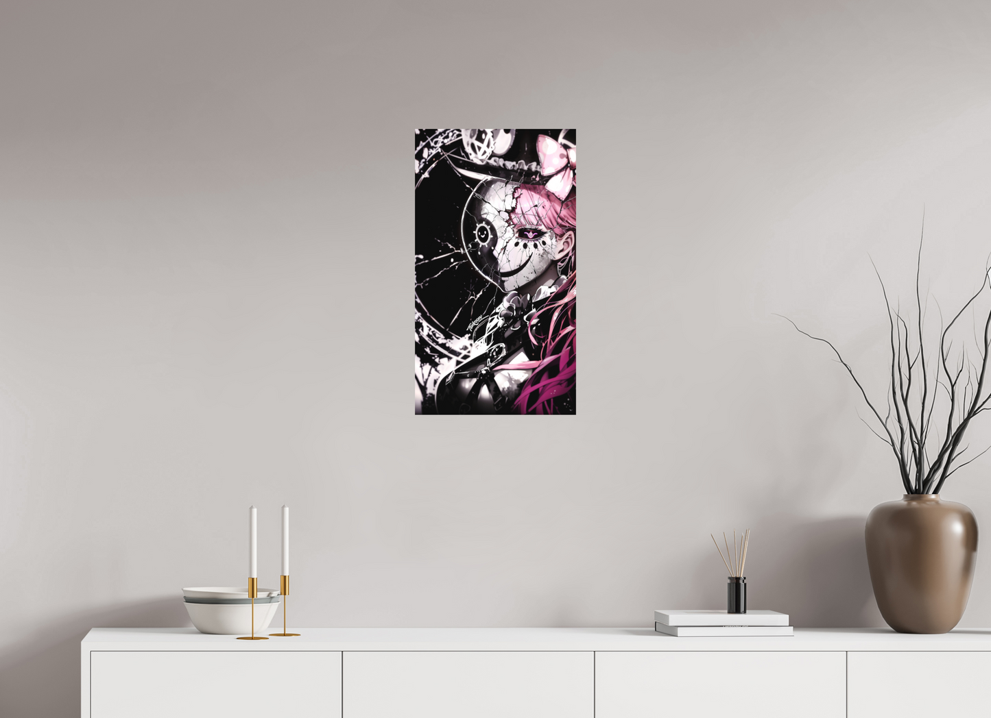 36 x 64 cm, METAL PRINT MASQUERADE - PERONA