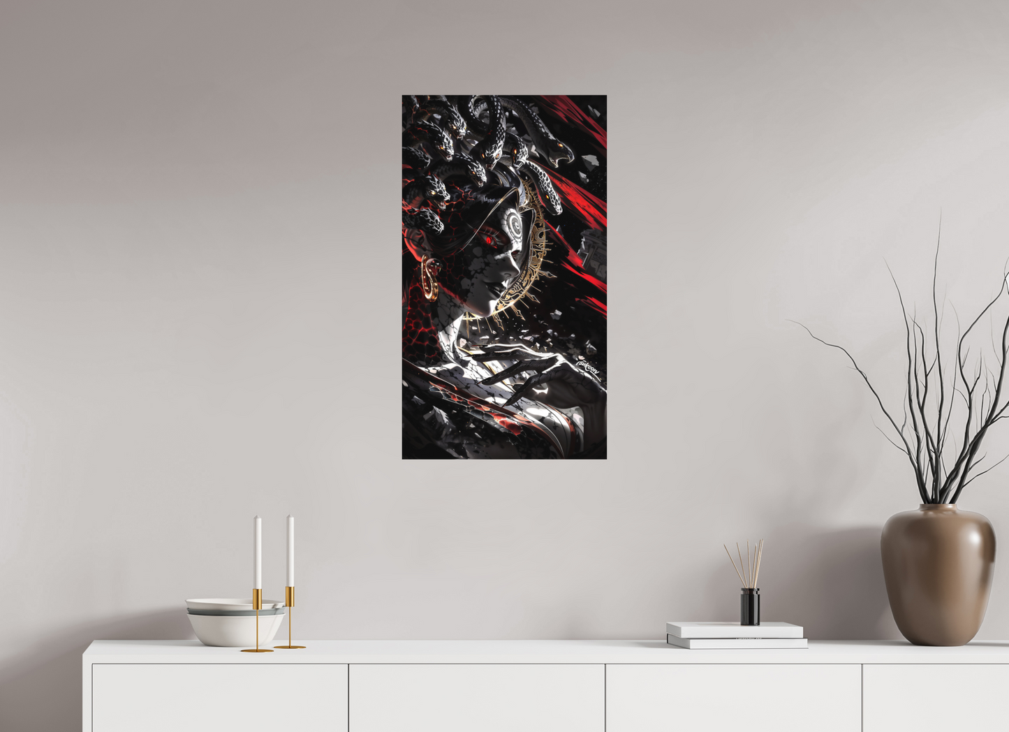 45 x 80 cm, METAL PRINT MASQUERADE - Boa