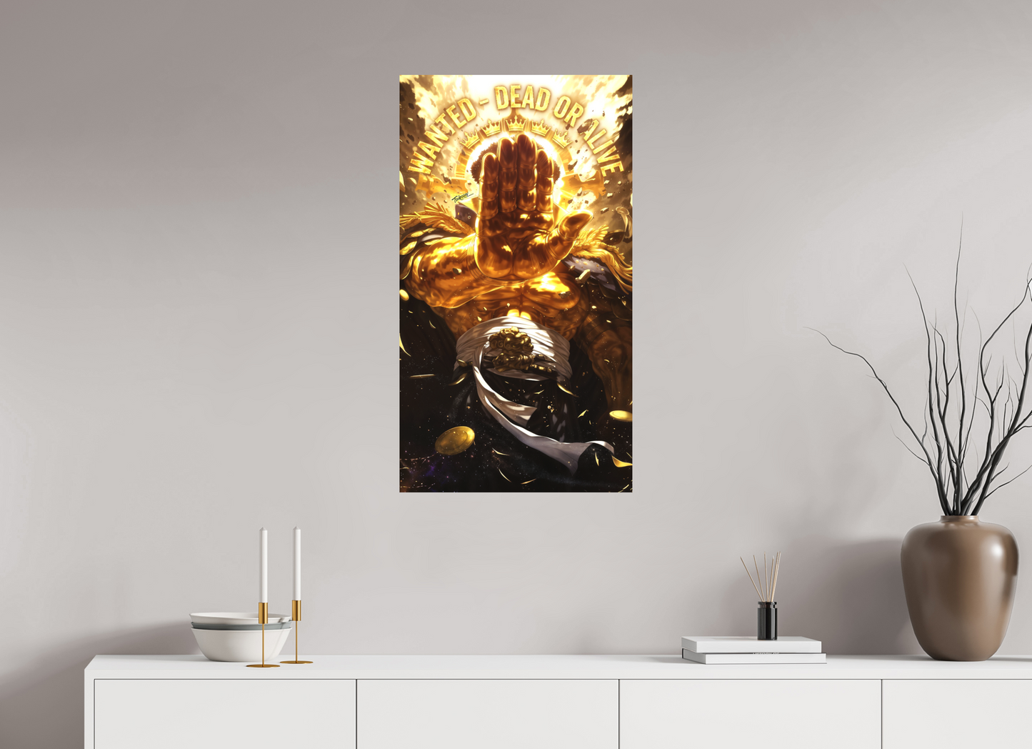 50 x 89,6 cm, METAL PRINT WANTED - SENGOKU