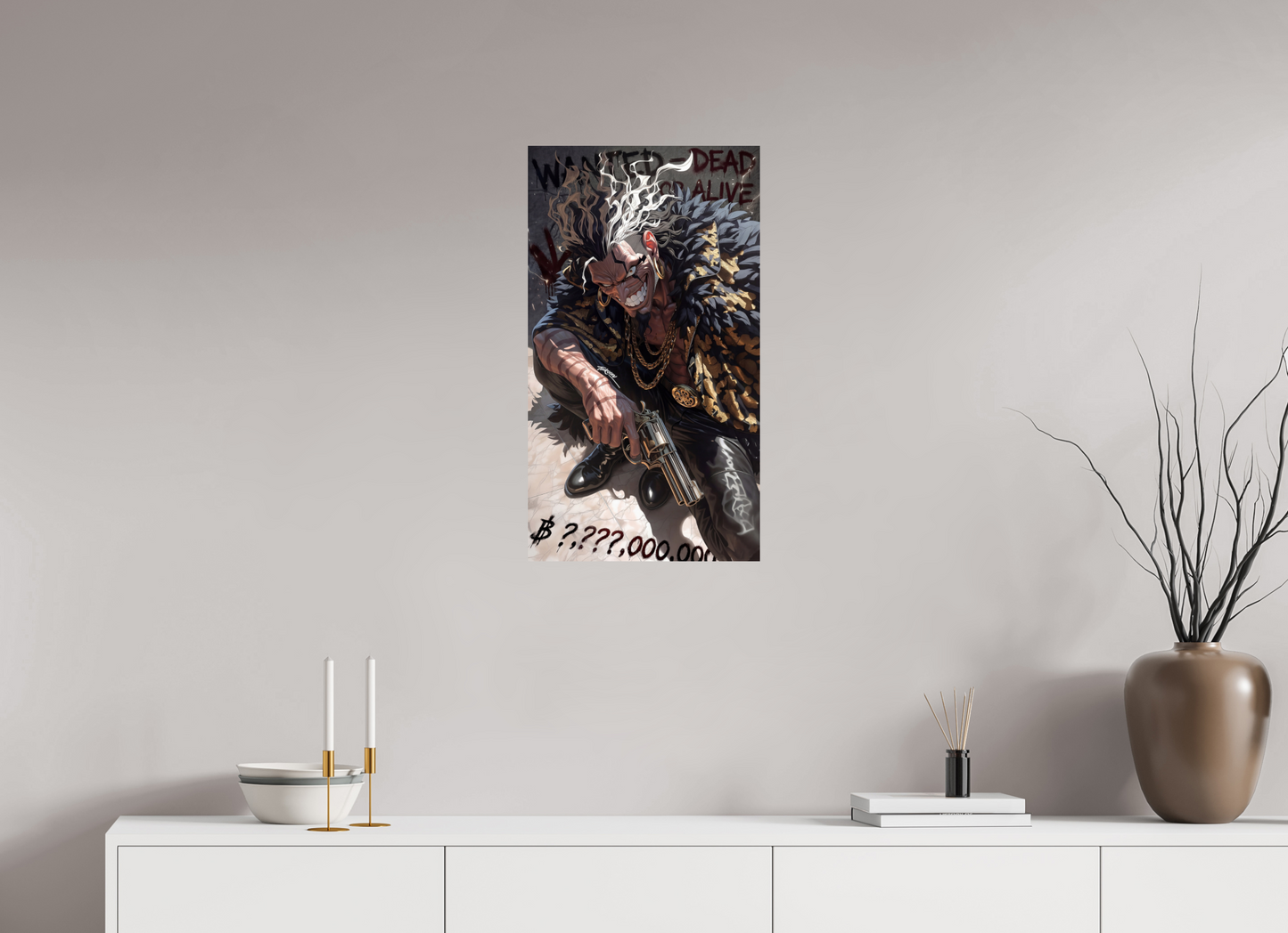 40 x 71,7 cm, PAPER PRINT WANTED - ROCK D. XEBEC