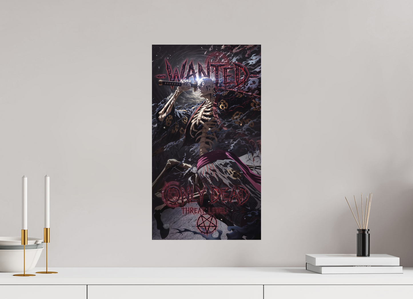 30 x 53,8 cm, METAL PRINT WANTED - SAINT NUSGURO