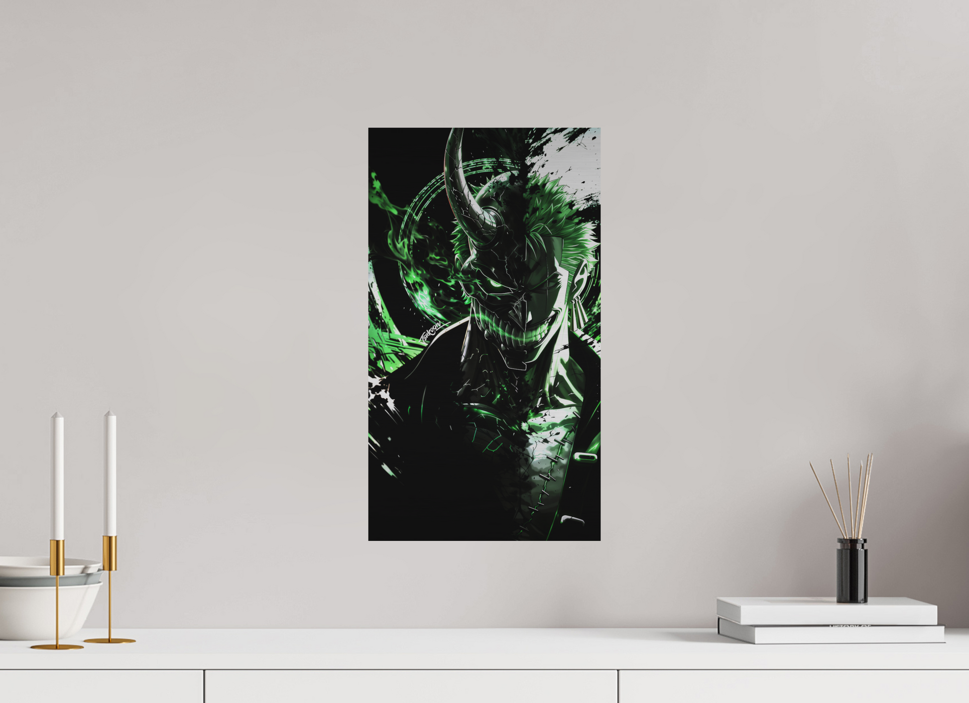 27 x 48 cm, BRUSHED METAL Prints - Masquerade Vol.2 - Zoro