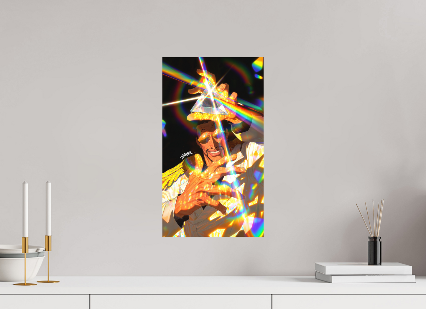 27 x 48 cm, METAL PRINT PRINTS - ASTRAL SPECTRUM - Borsalino 'Kizaru' | One Piece