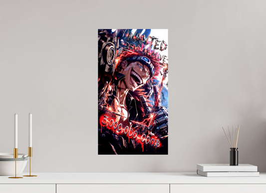 30 x 53,8 cm, PAPER PRINT WANTED - EUSTASS 'CAPTAIN' KIDD