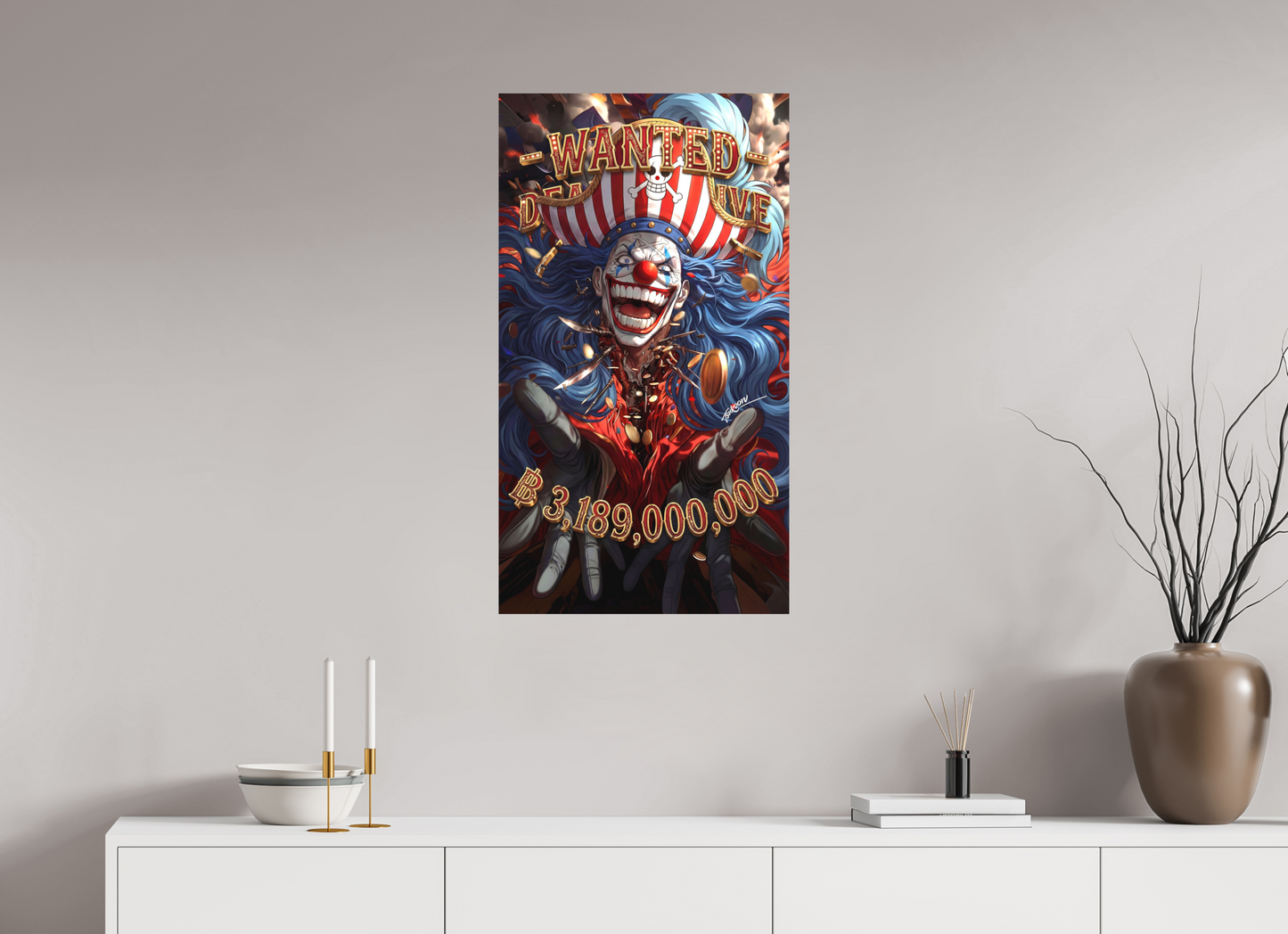 50 x 89,6 cm, METAL PRINT WANTED - BUGGY