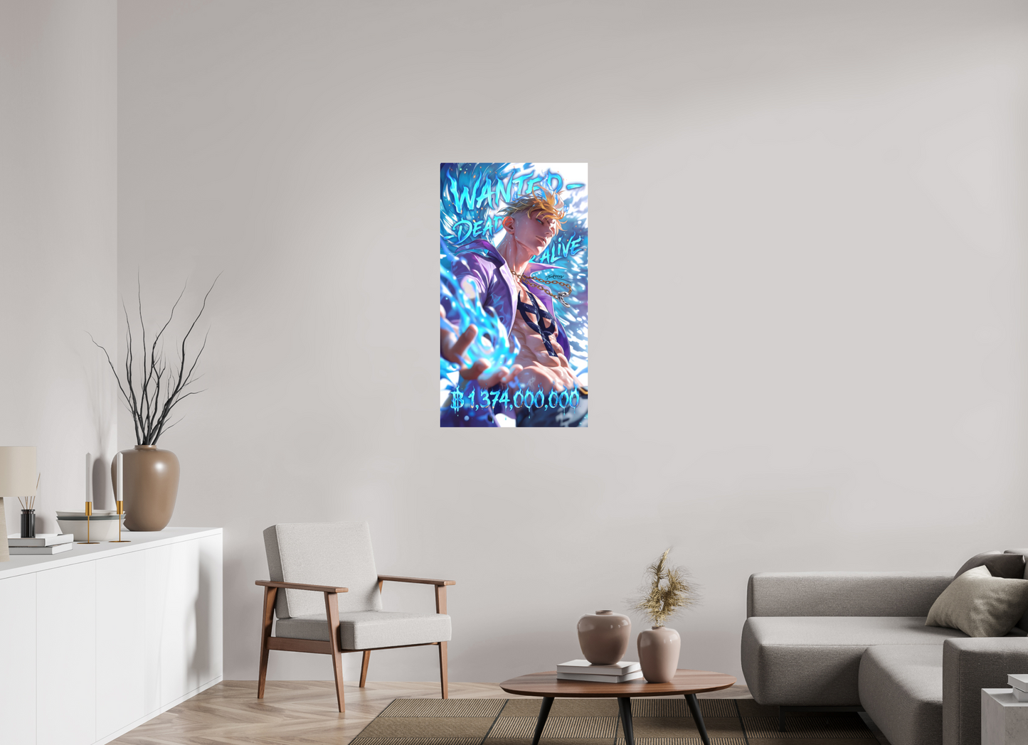 60 x 107,5 cm, METAL PRINT WANTED - MARCO