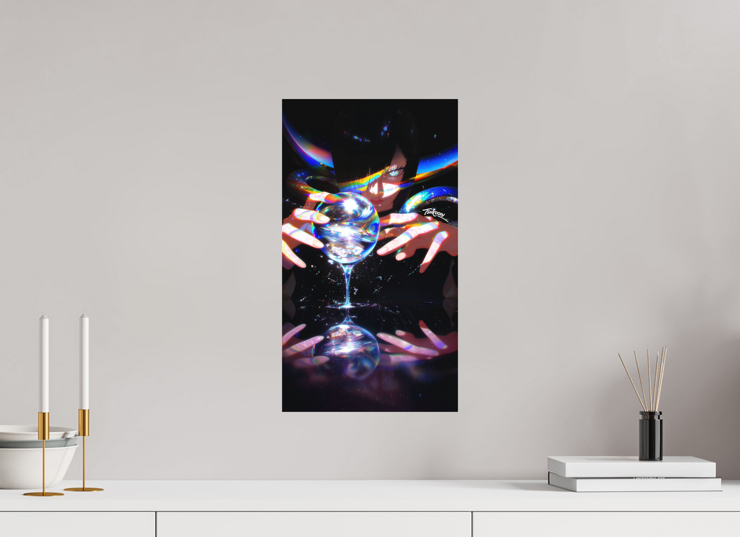 27 x 48 cm, METAL PRINT PRINTS - ASTRAL SPECTRUM - Shyarly | One Piece