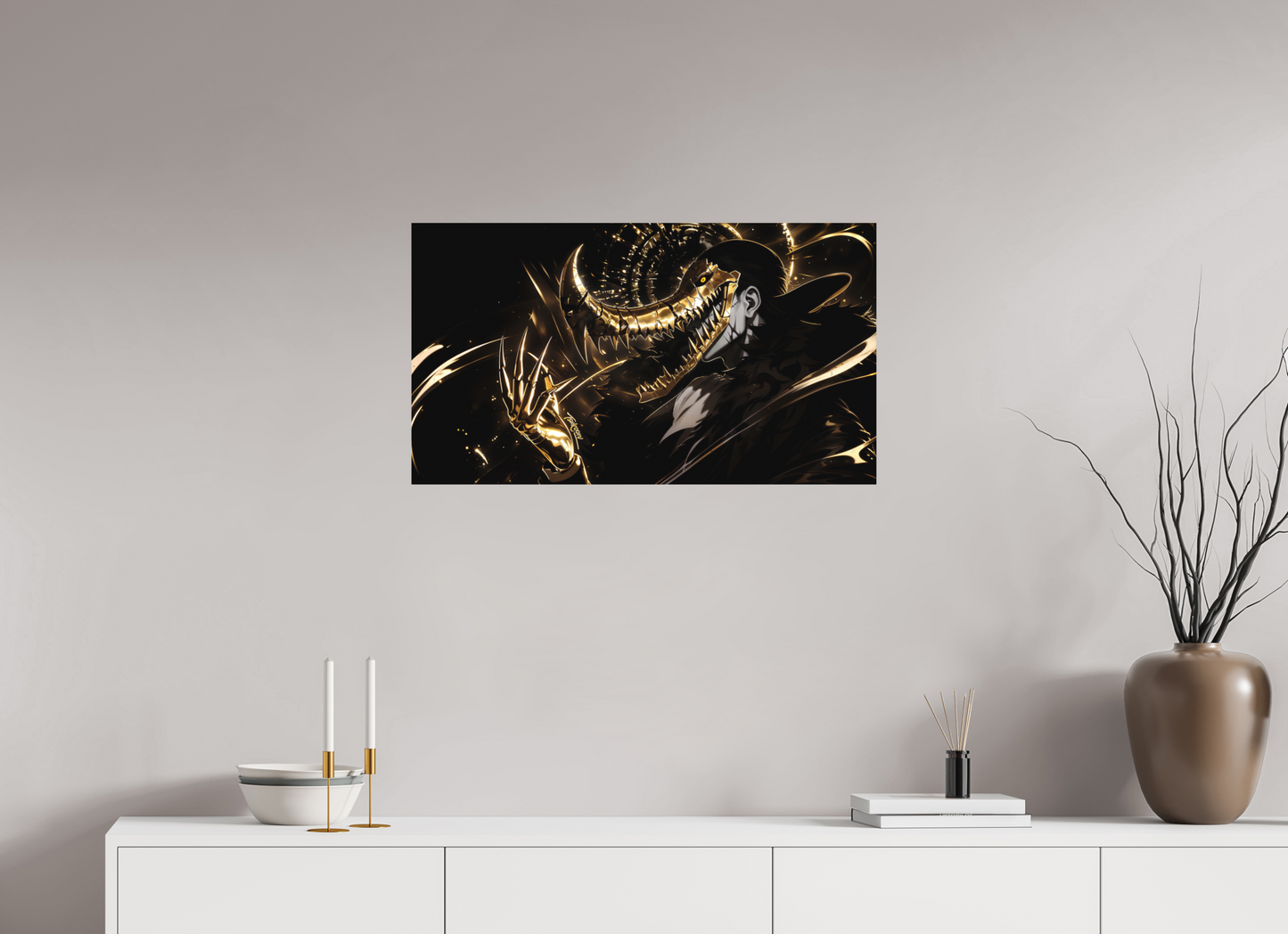 80 x 45 cm, METAL PRINT MASQUERADE - SIR CROCODILE
