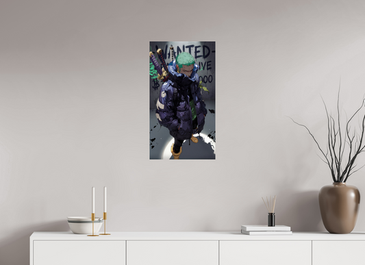 40 x 71,7 cm, PAPER PRINT WANTED - RORONOA ZORO