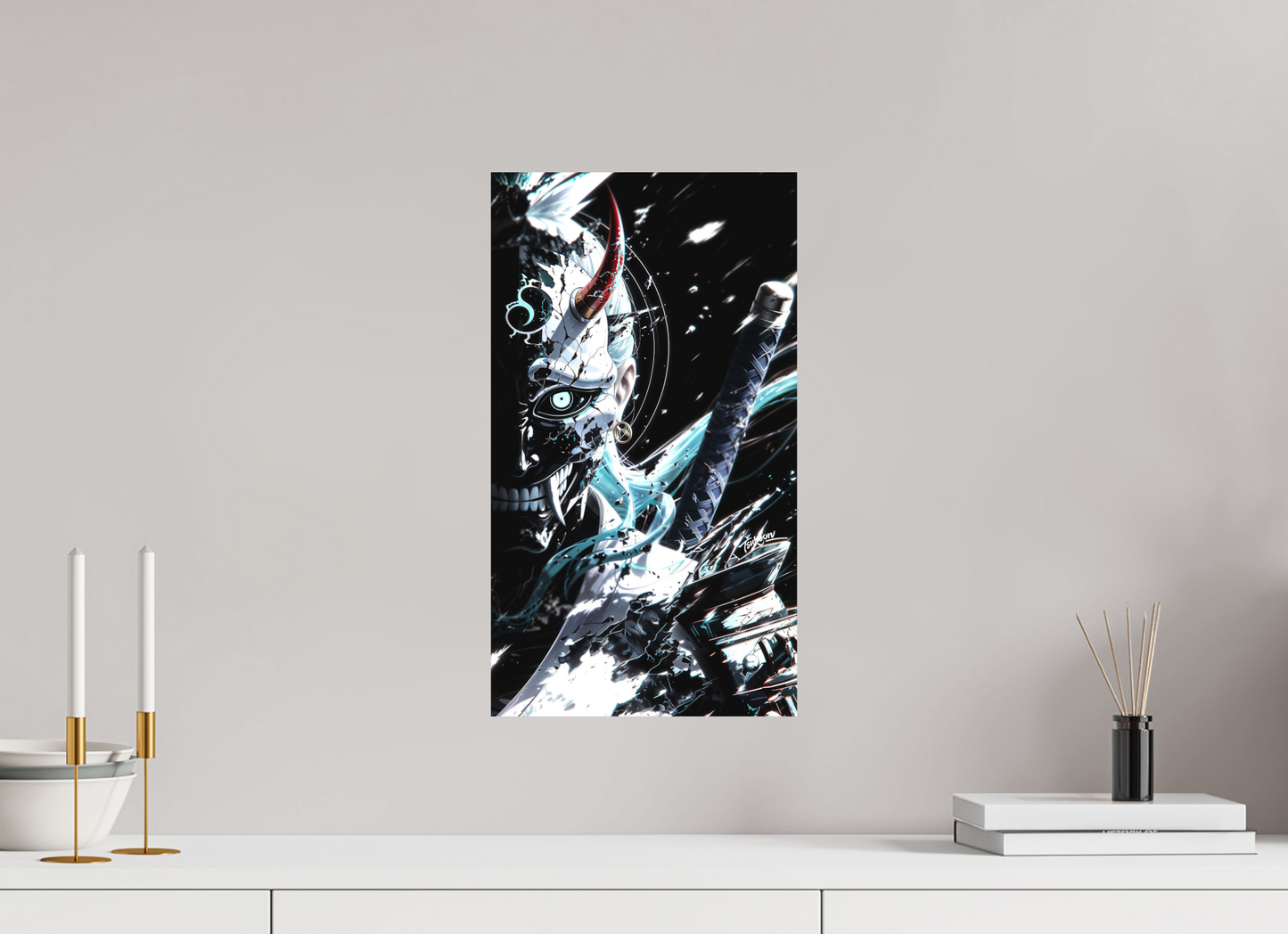 27 x 48 cm, METAL PRINT MASQUERADE - YAMATO