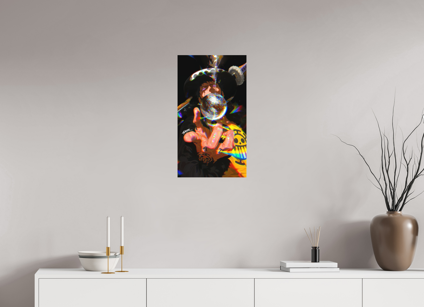 36 x 64 cm, METAL PRINT PRINTS - ASTRAL SPECTRUM - Trafalgar D. Law | One Piece