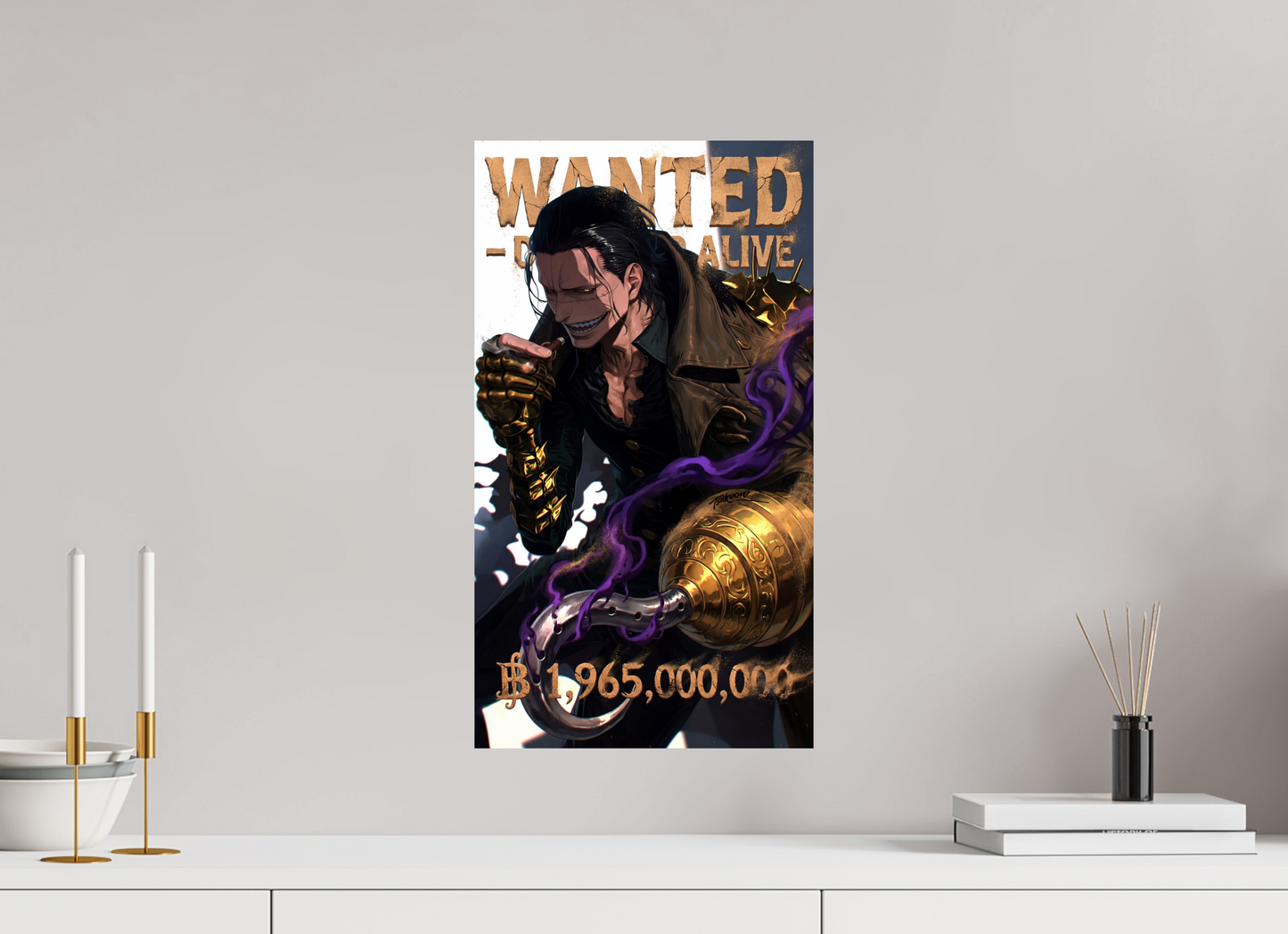30 x 53,8 cm, PAPER PRINT WANTED - SIR CROCODILE