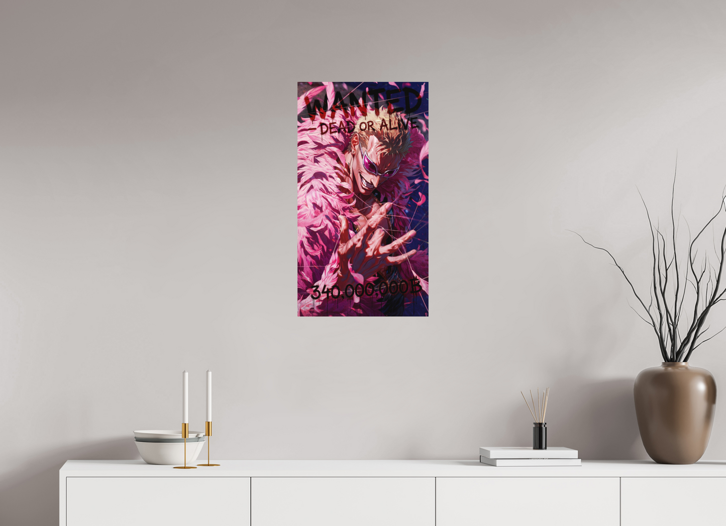 40 x 71,7 cm, METAL PRINT WANTED - DOFLAMINGO