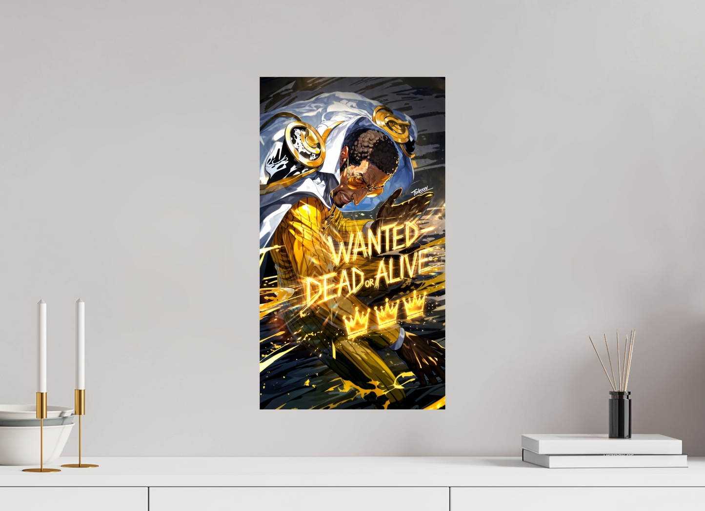 30 x 53,8 cm, PAPER PRINT WANTED - BORSALINO 'KIZARU'