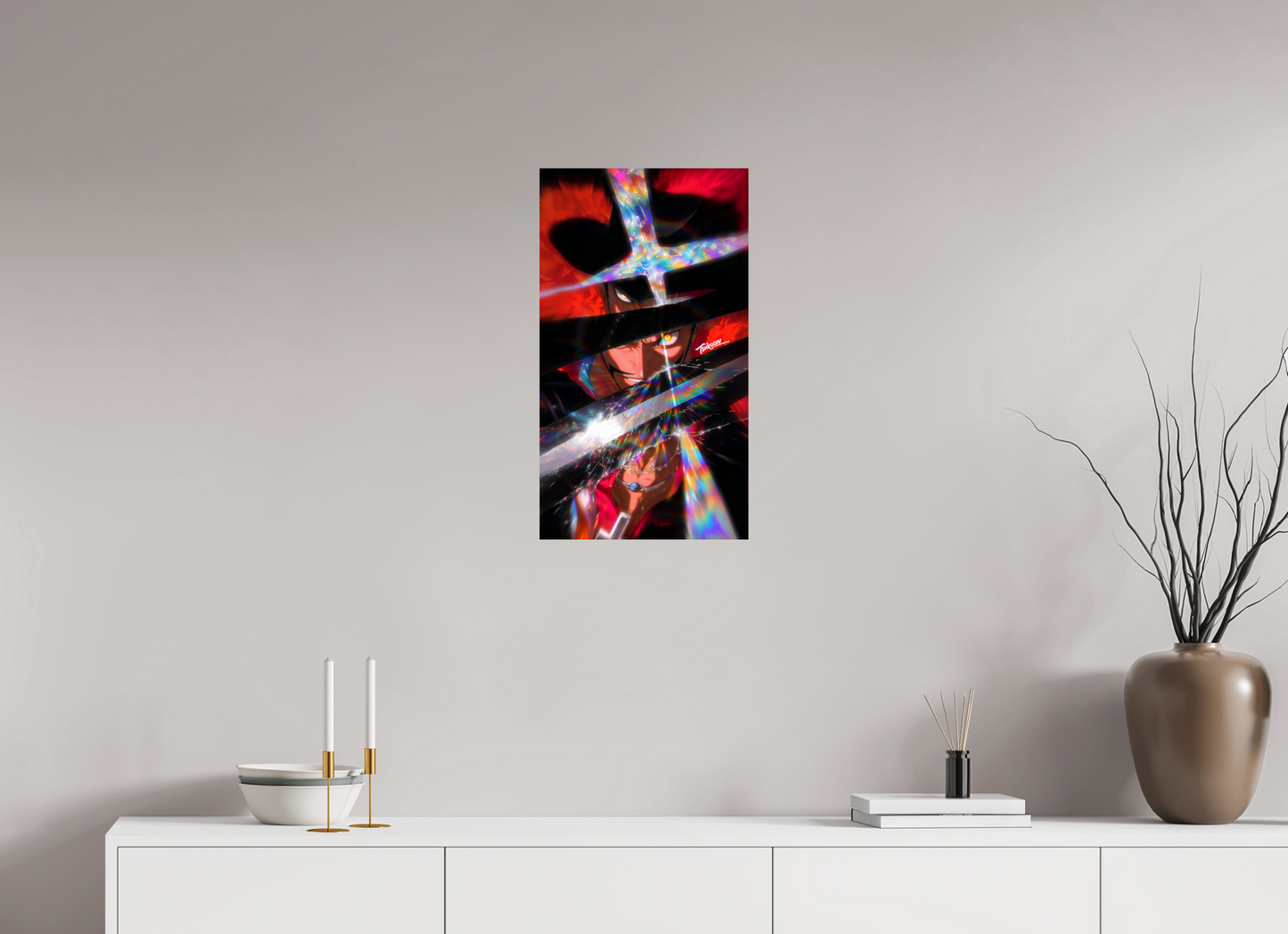 36 x 64 cm, PAPER PRINT PRINTS - ASTRAL SPECTRUM - Dracule Mihawk | One Piece