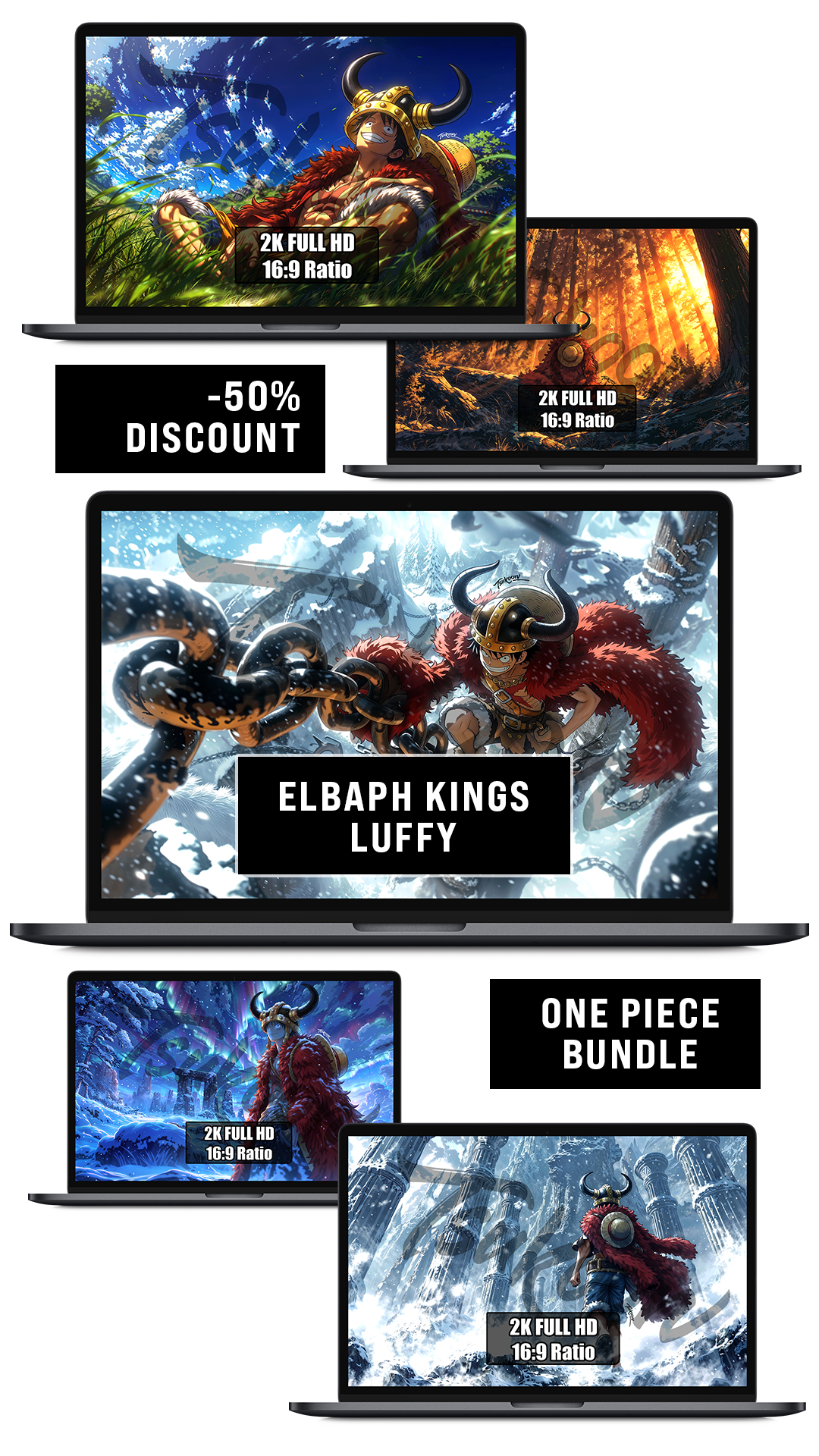 BUNDLE - ELBAPH KINGS LUFFY — One Piece — Pack