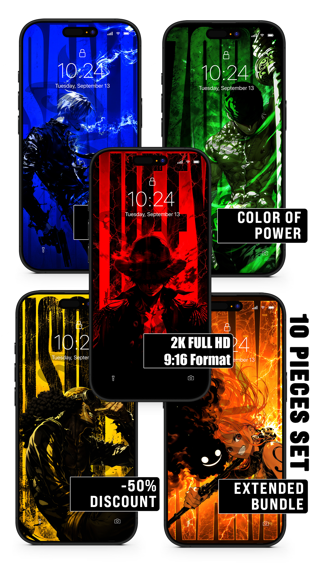BUNDLE -  COLOR OF POWER EXTENDED — One Piece — Pack