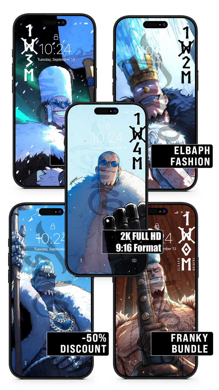 BUNDLE - ELBAPH FASHION - Franky | One Piece — Pack ×5