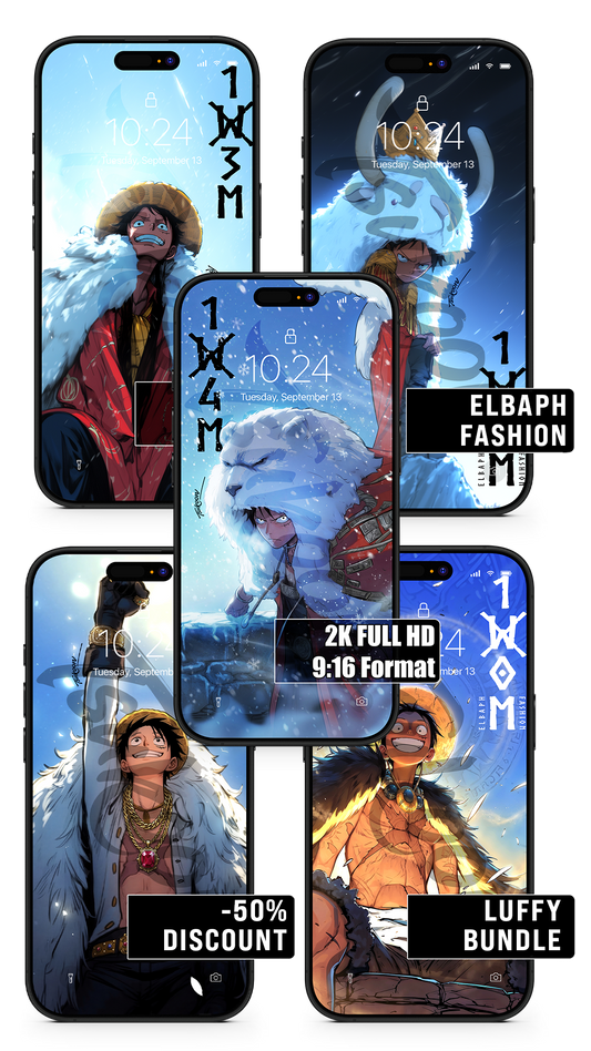 BUNDLE - ELBAPH FASHION - Luffy | One Piece — Pack ×5