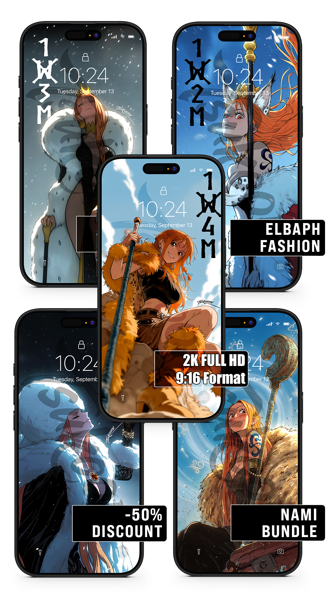 BUNDLE - ELBAPH FASHION - Nami | One Piece — Pack ×5