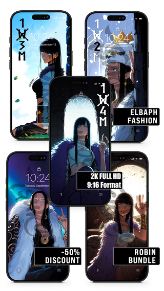 BUNDLE - ELBAPH FASHION - Robin | One Piece — Pack ×5