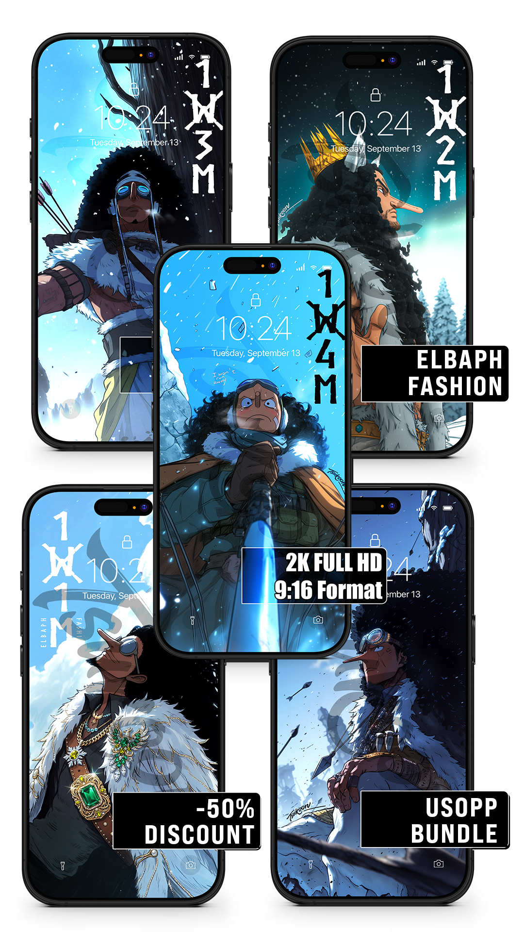 BUNDLE - ELBAPH FASHION - Usopp | One Piece — Pack ×5