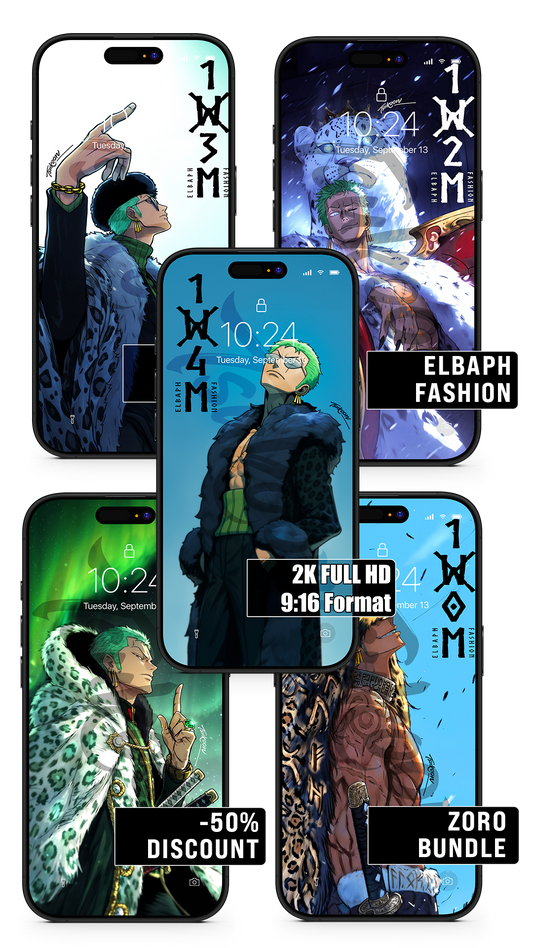 BUNDLE - ELBAPH FASHION - Zoro | One Piece — Pack ×5