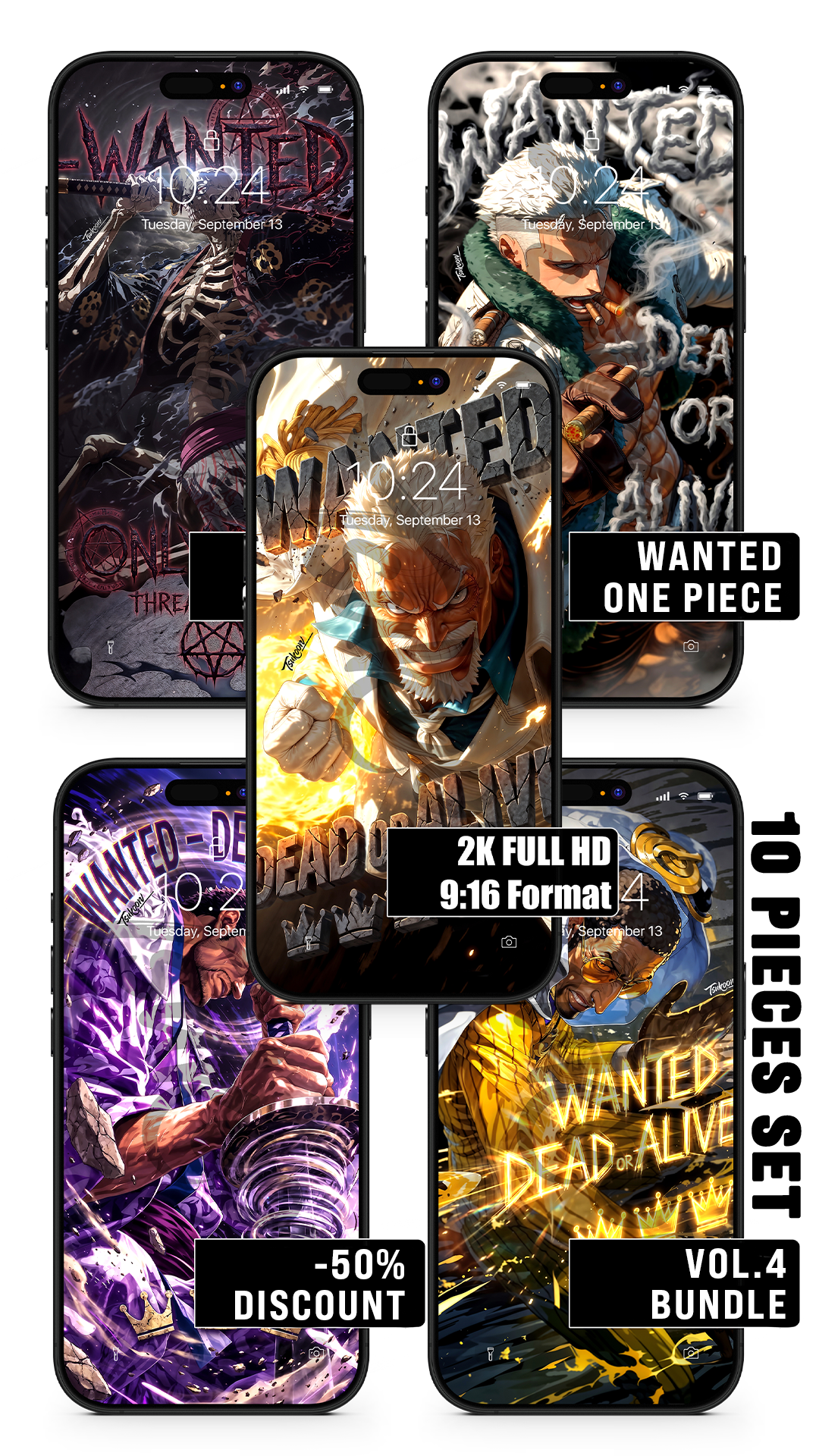 BUNDLE - WANTED DEAD OR ALIVE VOL.4 — One Piece — Pack